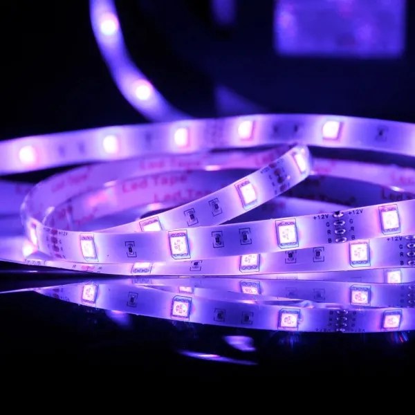 LED RGB állítható fényerejű kültéri szalag 5m LED/14W/12V IP65 + DO