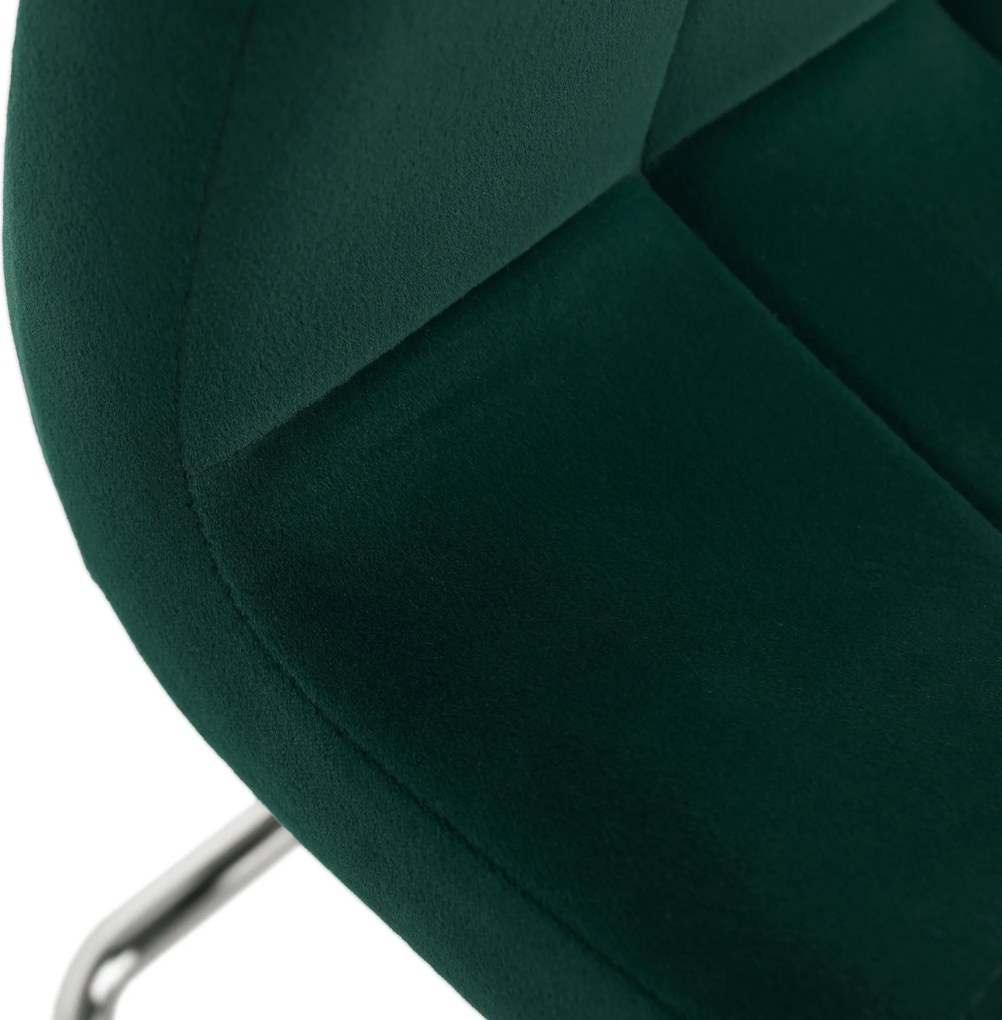 Étkezőszék, smaragd Velvet szövet/króm, SALOMA NEW