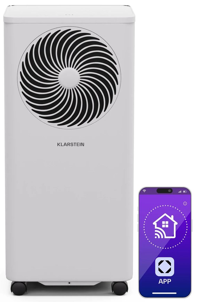 Klarstein Aero Ring 9K klímaberendezés, 9000 BTU, mobil és okos, max. 31 m² hangvezérléssel
