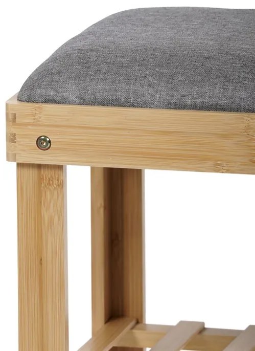 Natúr Bambusz Cipős, Szürke Színben DR-N1010 GREY2