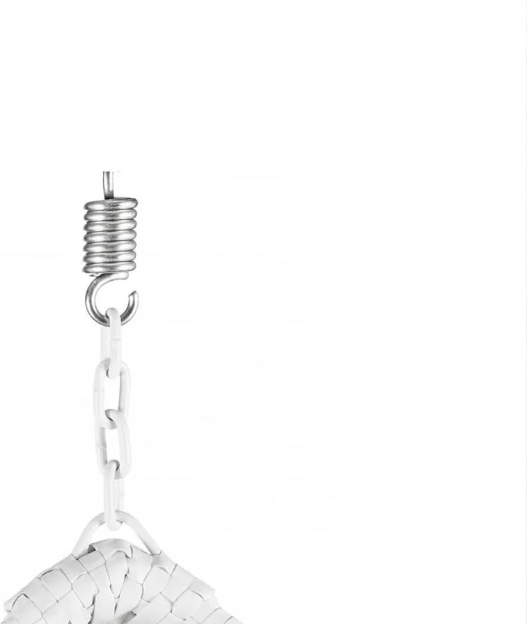 Fehér függőszék KOKON állvánnyal, fehér-szürke párna