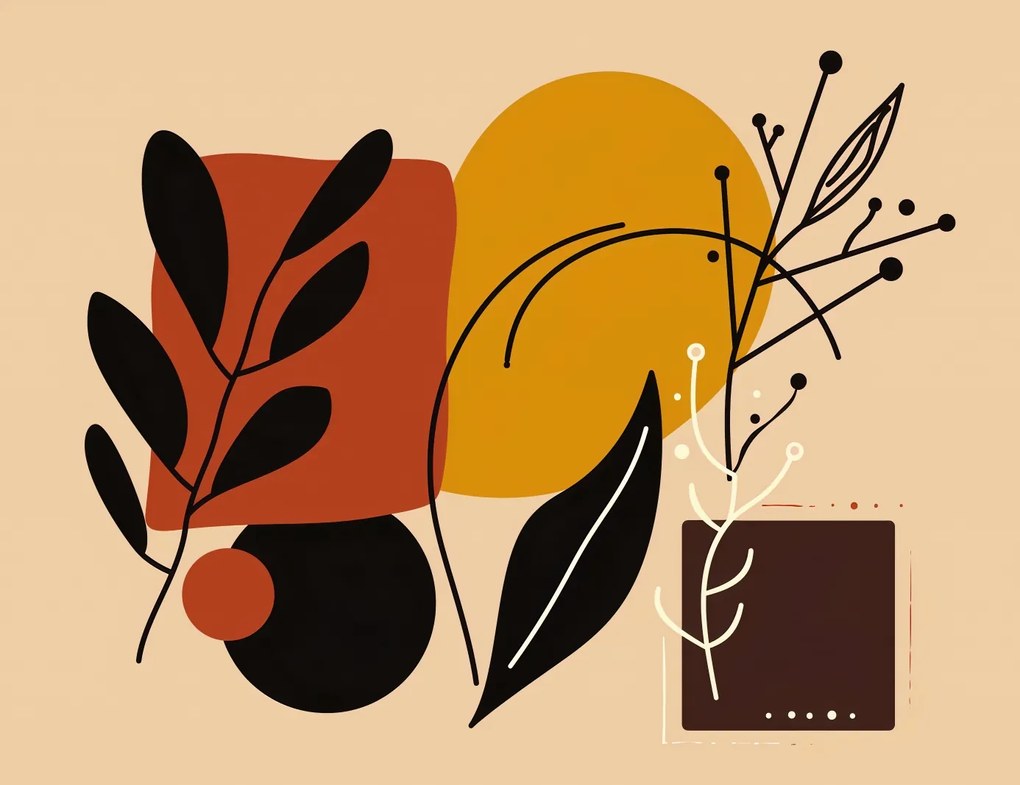 Poszter 65x50cm Meleg kontúrok