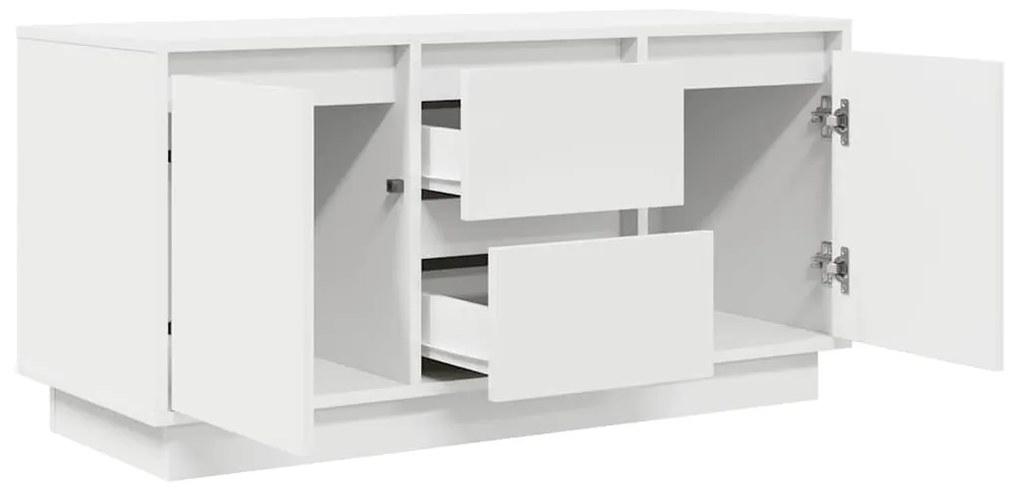 fehér TV-szekrény LED-lámpákkal 100x41x50 cm
