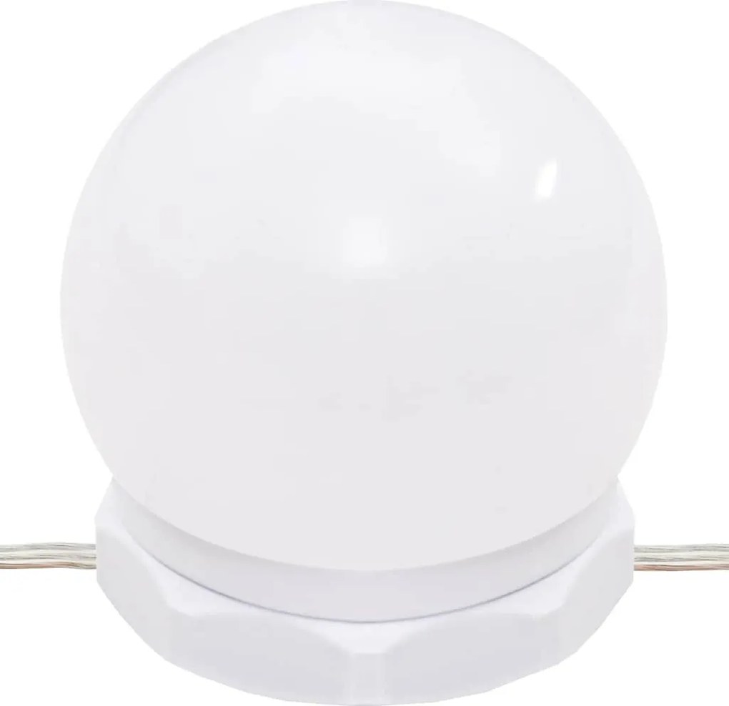 Magasfényű fehér tükrös szekrény LED-ekkel 90 x 31,5 x 62 cm