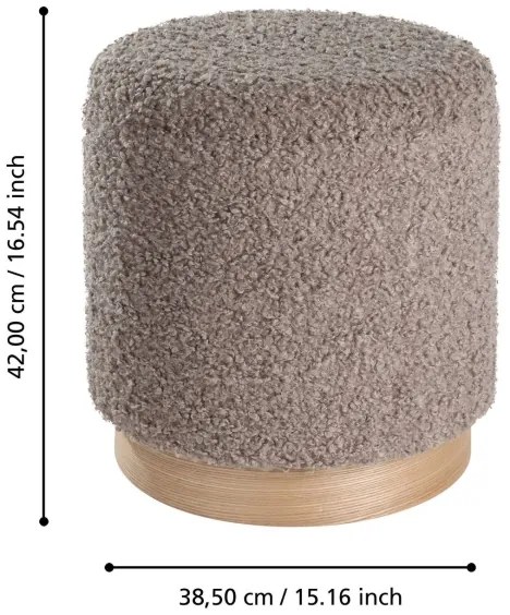 Eglo 424141 - KÉSZLET 2x Taburet MASHIKE átm. 31,5/38,5 cm barna