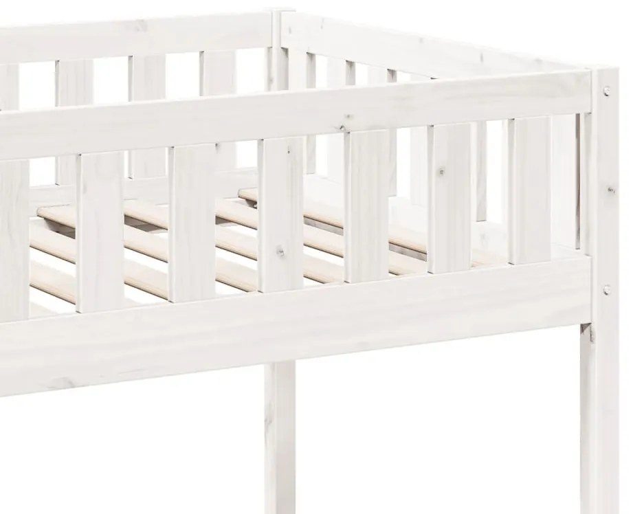 fehér tömör fenyőfa gyerekágy matrac nélkül 75 x 190 cm