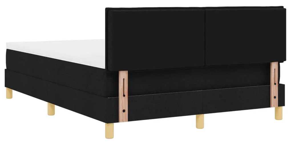 Boxspring ágy matraccal Fekete 160x200 cm Szövet