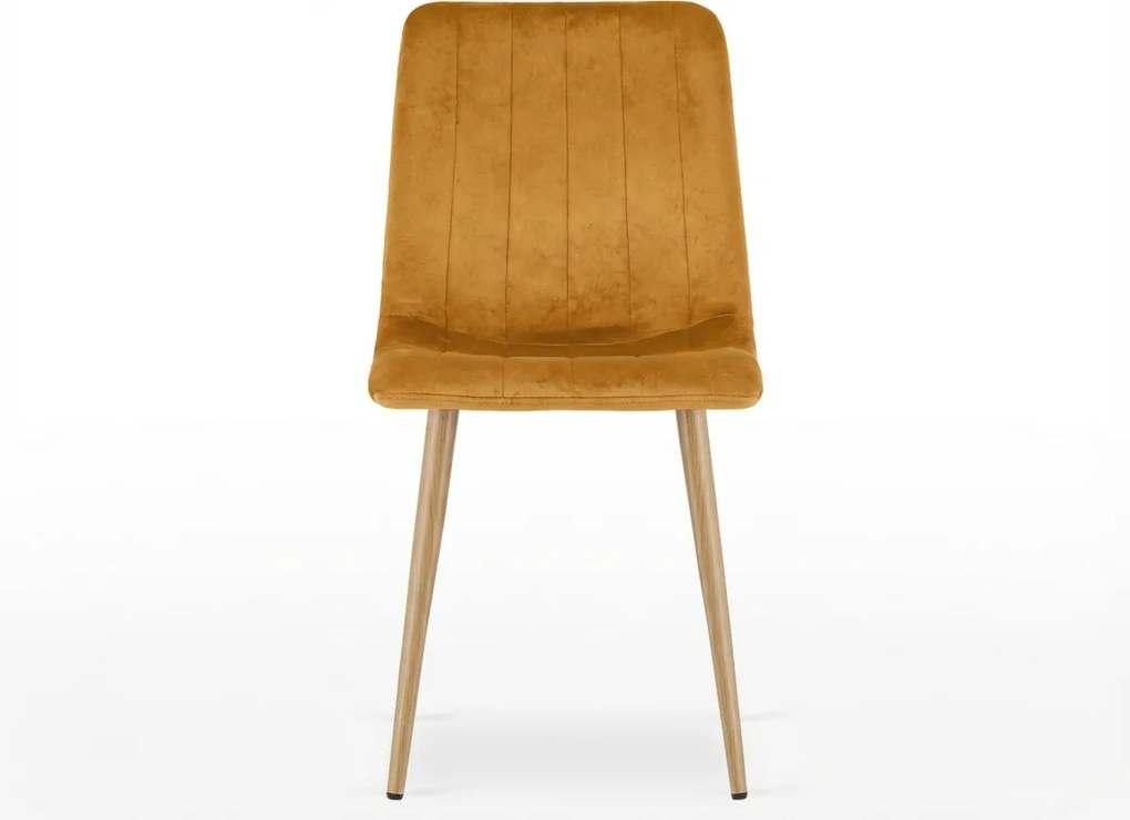Mustárszínű bársonyszék LAVA