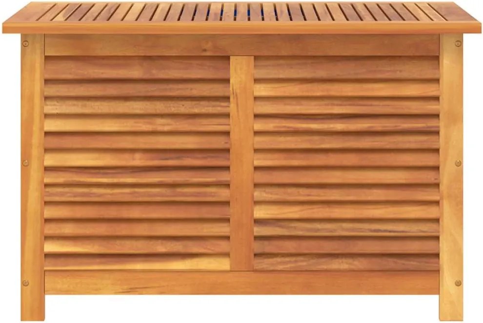 vidaXL tömör akácfa kerti tárolóláda zsaluval 90 x 50 x 56 cm