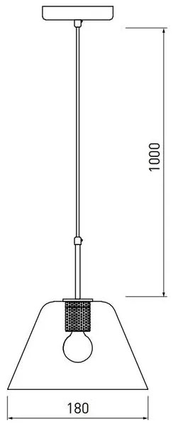 Lámpa Mennyezeti lámpatest GIGLAS 2,8037, AC220-240V, 50/60Hz, 1*E27, IP20, átmérő 18 CM, egyes, arany