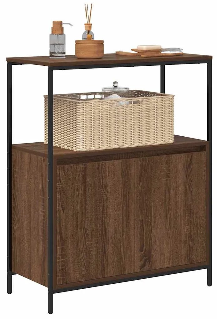 barna tölgy fürdőszobaszekrény polcokkal 76,5x35x95 cm