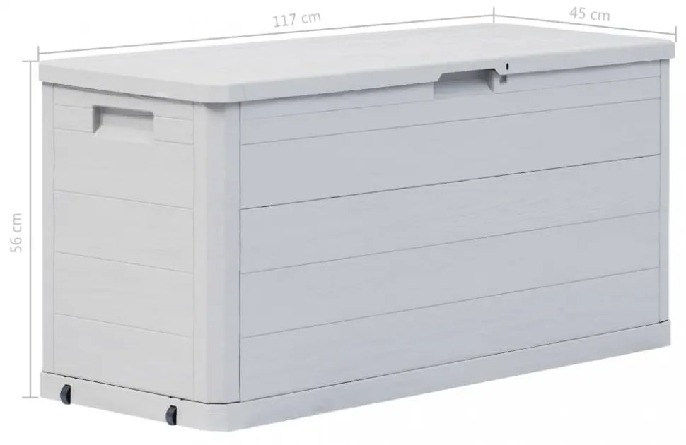 világosszürke kerti tárolóláda 280 L