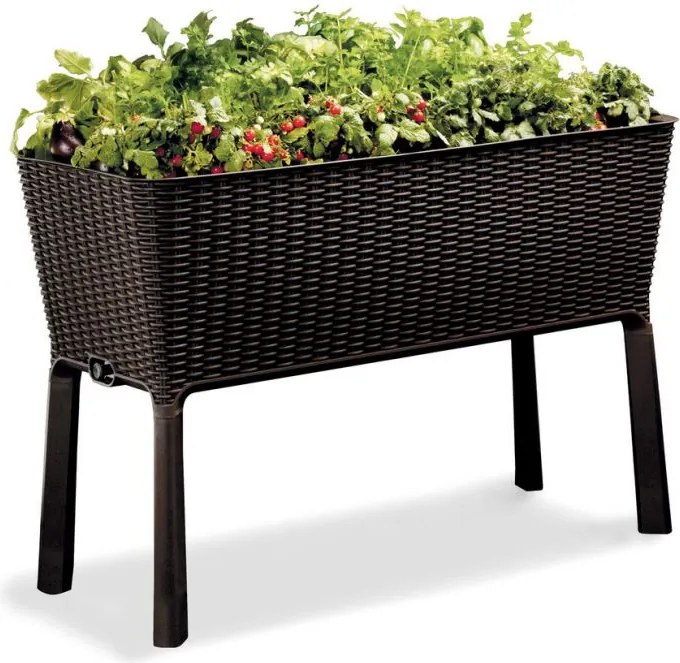 CURVER Virágcserép műrattan EASY GROW Barna