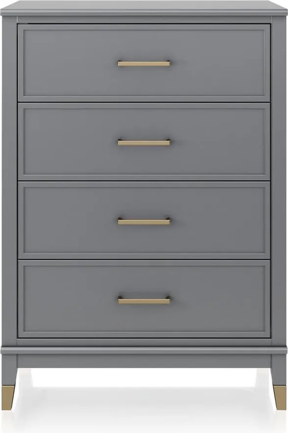 Westerleigh szürke komód, 75 x 106 cm - CosmoLiving by Cosmopolitan