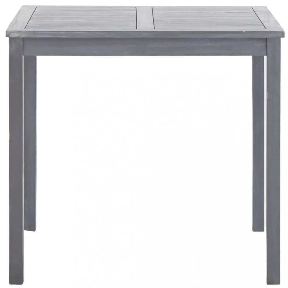 szürke tömör akácfa kerti asztal 80 x 80 x 74 cm