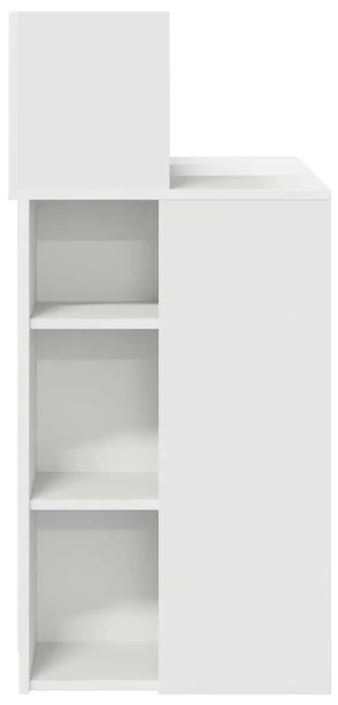 Íróasztal tárolóval polcokkal Fehér 90 x 48 x 101.5 cm Faanyag