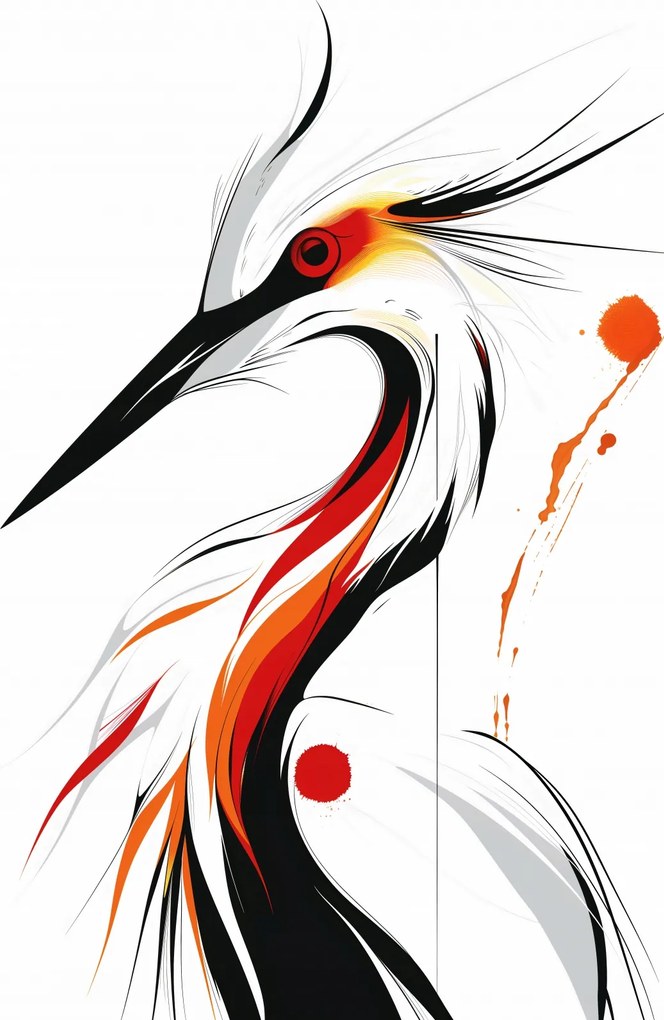 Poszter 53x81cm Gólya