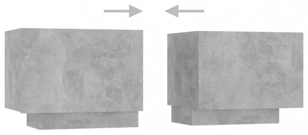 betonszürke TV-szekrény LED-lámpákkal 200 x 35 x 40 cm