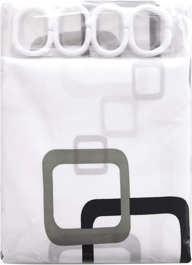 Zuhanyfüggöny - NEW GEOMETRY - Impregnált textil - 180 x 200 cm