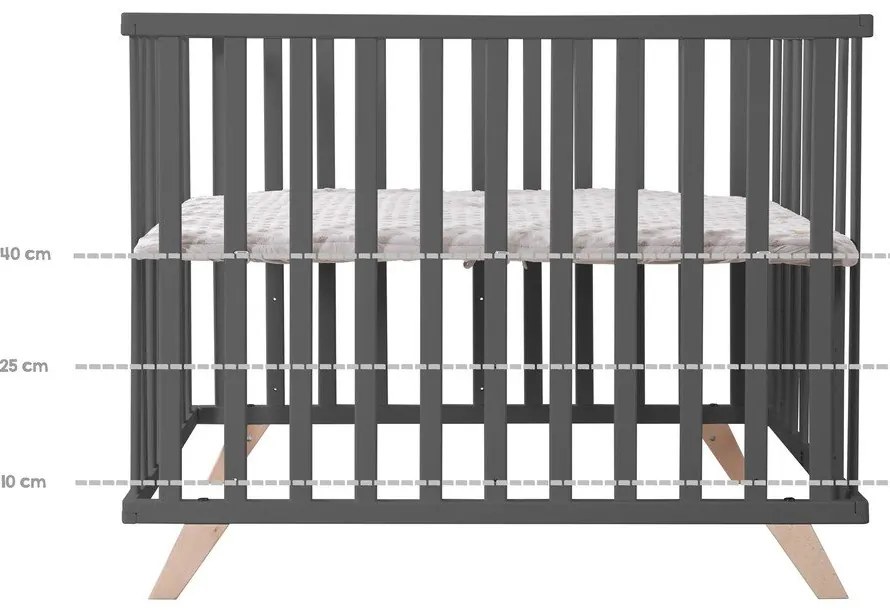 Sötétszürke bükkfa járóka 75x100 cm Lil Planet – Roba