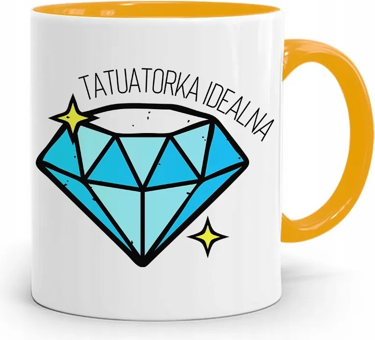 Tetoválóknak Tetováló Bögre Sárga Ajándék fényképes nyomtatással