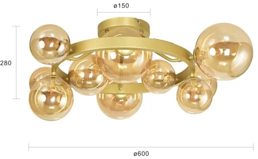 Brilagi - LED Felületre szerelhető csillár MILLA 10xG9/3W/230V arany