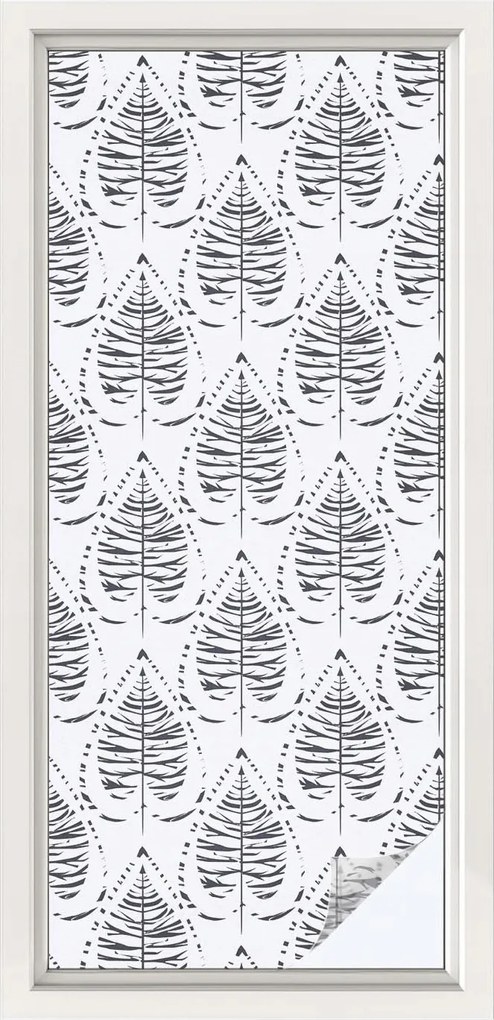 Öntapadós Ablakfólia Adatvédelem Leveles elegancia 50x116