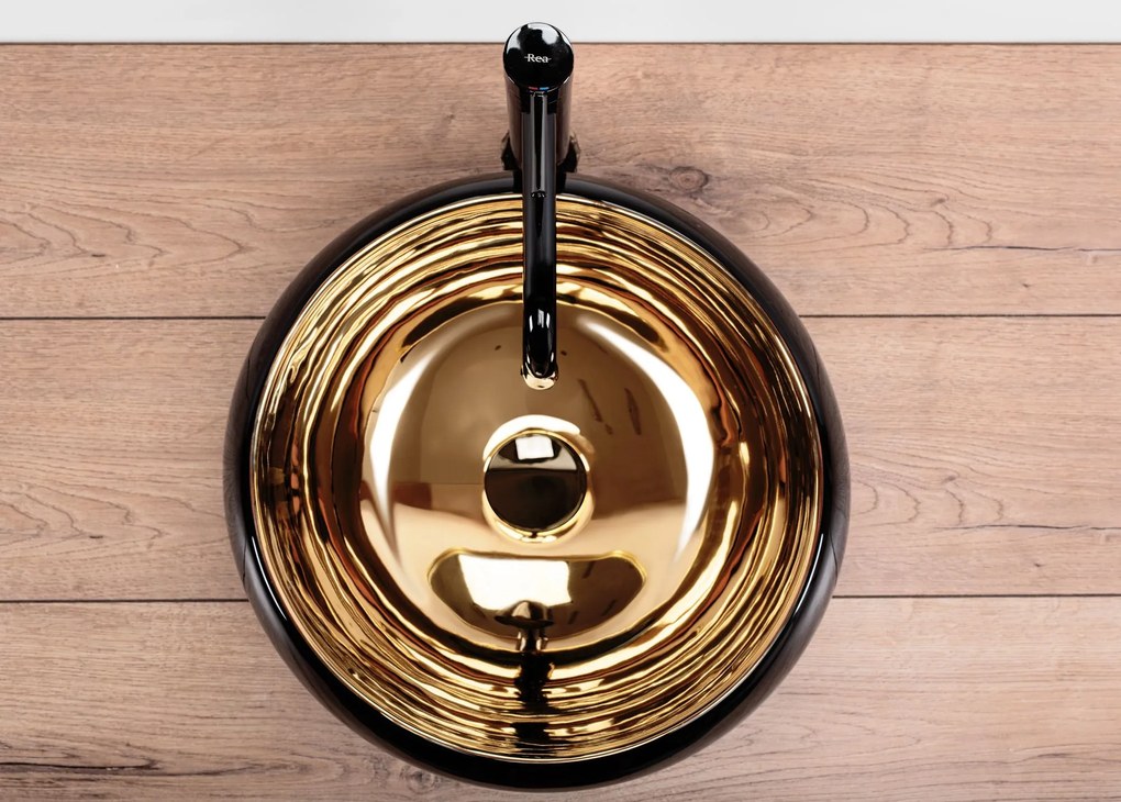 Rea, Munkalapos mosogató REA Luna Gold/Black, REA-U3306