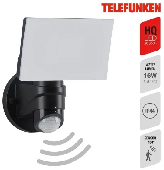 Telefunken 304305TF - LED Kültéri fali lámpa érzékelős LED/24W/230V IP44