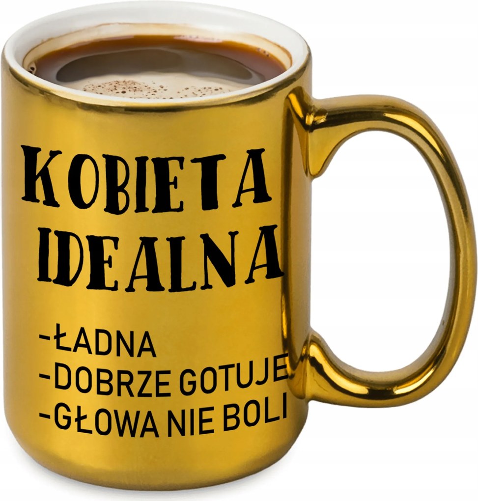 Bögre Fényes Arany XXL 440ml Ajándék Női Tökéletes Lányoknak