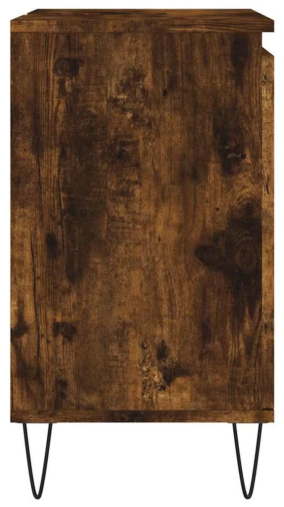 füstös tölgy színű szerelt fa fürdőszobaszekrény 58x33x60 cm