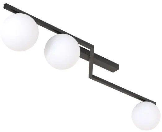 Mennyezeti lámpa NATON 3xE14/10W/230V, fekete/fehér