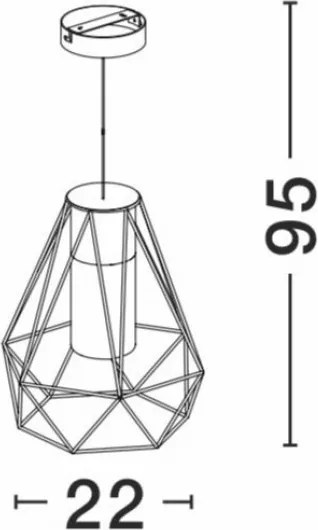 NOVA LUCE 870445 ISIDORA Kültéri Függő Lámpa IP54