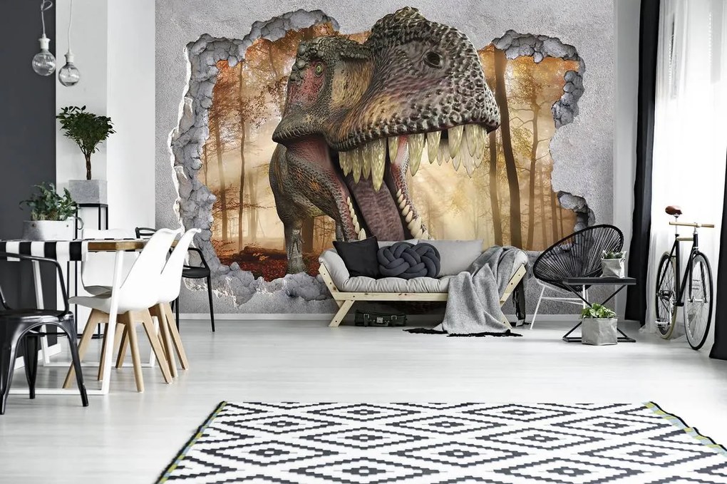 Fotótapéta - Nyílás - dinoszaurusz (152,5x104 cm)