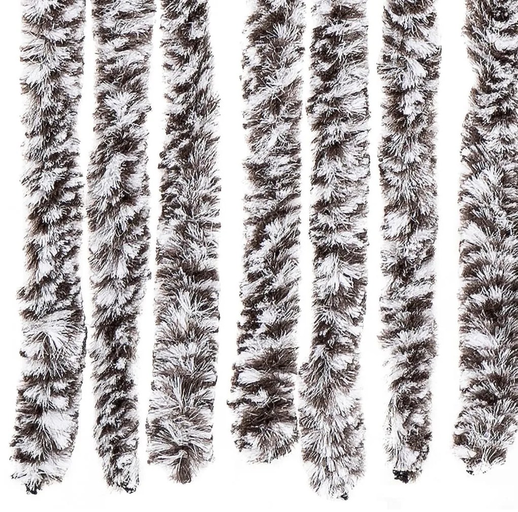 barna és bézs zsenília rovarfüggöny 100 x 230 cm