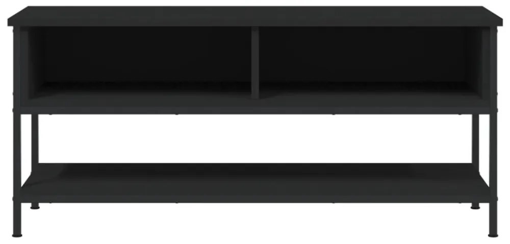 fekete szerelt fa TV-szekrény 100 x 35 x 45 cm