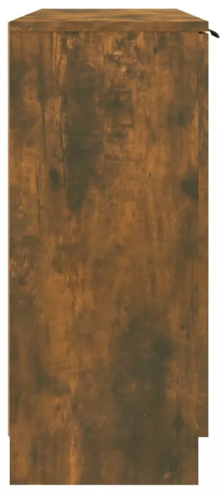 füstös tölgy színű szerelt fa tálalószekrény 90,5 x 30 x 70 cm