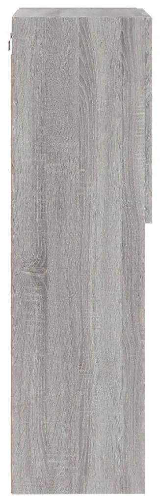 szürke sonoma színű TV-szekrény LED-lámpákkal 40,5x30x102 cm