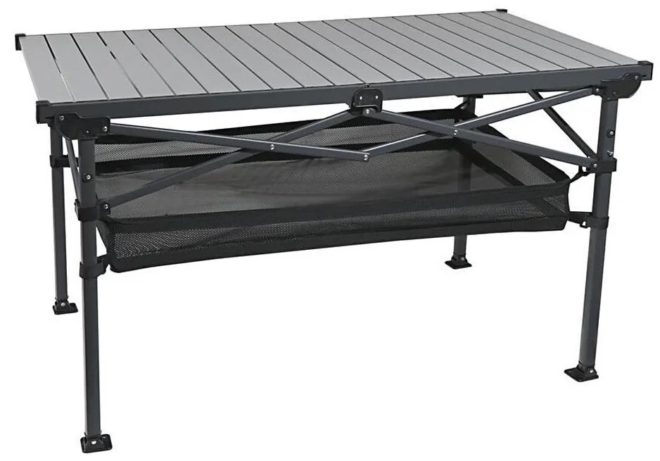 Antracit színű összecsukható kempingasztal 118x70 cm