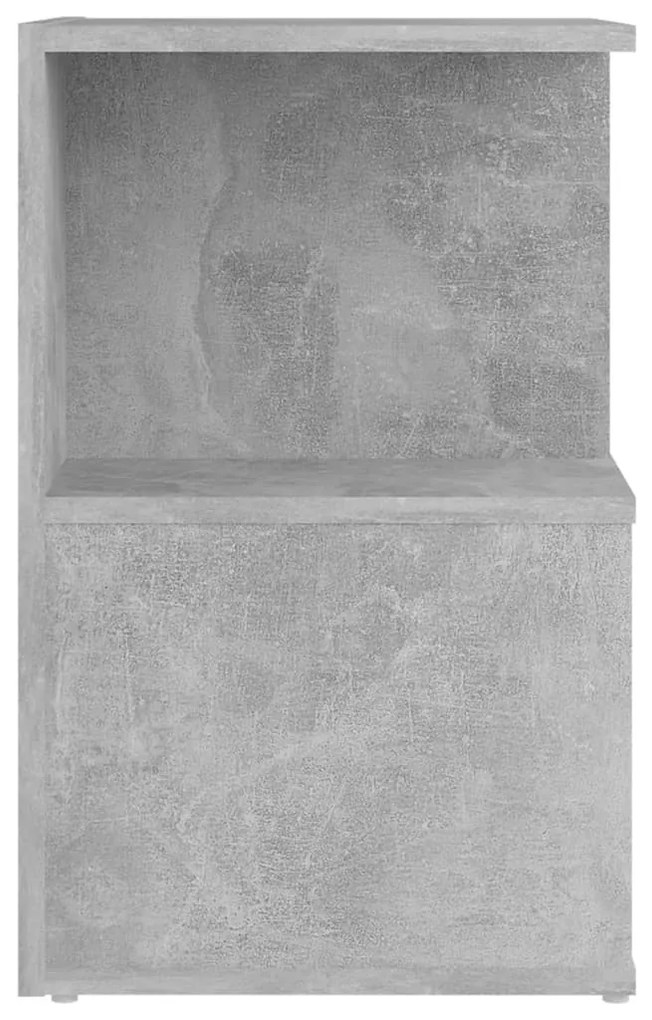 2 db betonszürke szerelt fa éjjeliszekrény 35 x 35 x 55 cm