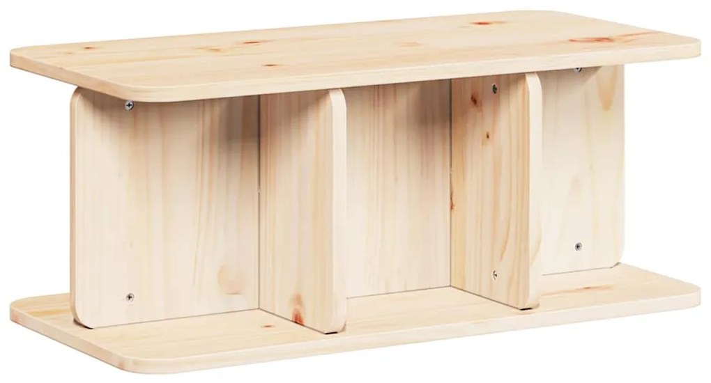 Dohányzóasztal Természetes 80 x 39,5 x 33,5 cm Tömör fenyőfa