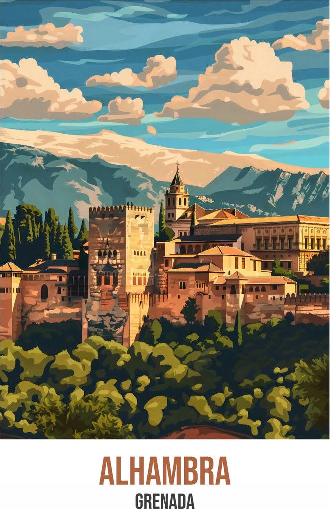 Poszter 64x90cm Alhambra
