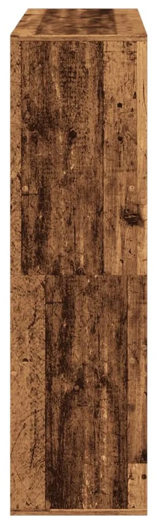 antik fa színű szerelt fa térelválasztó 100 x 33 x 115 cm