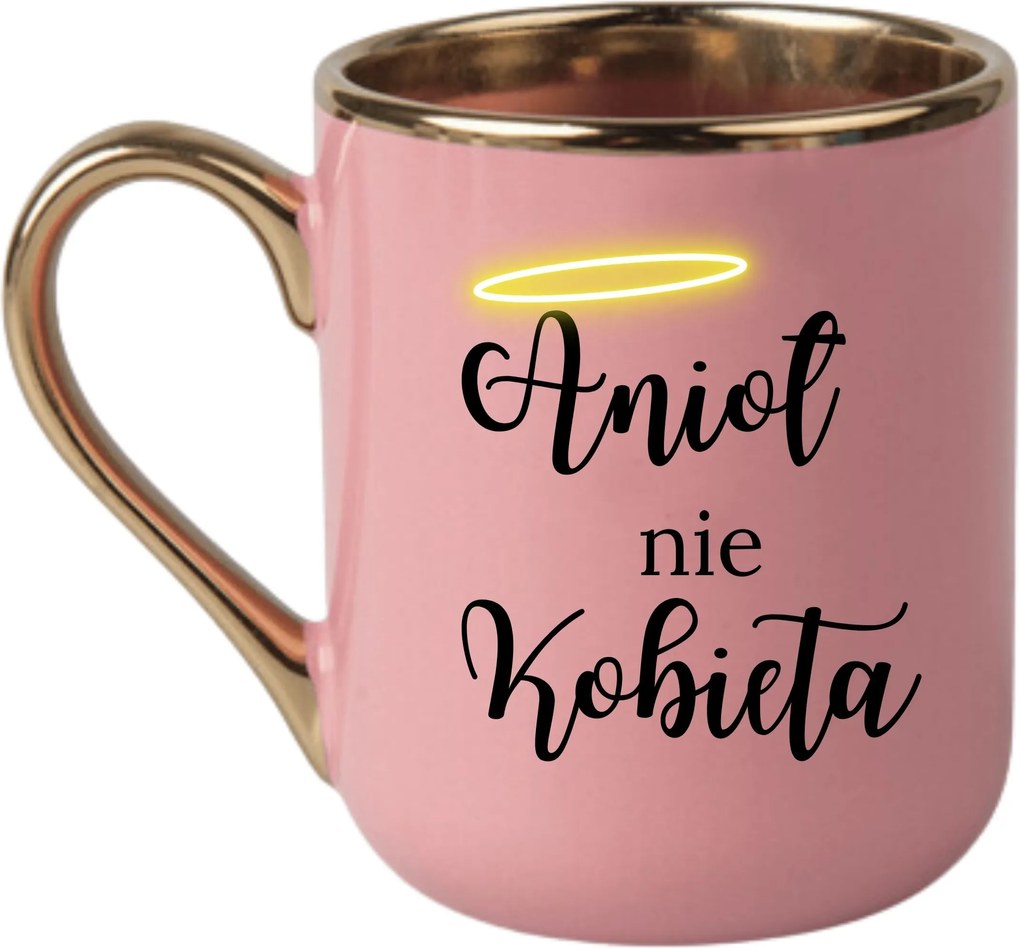 Bögre Elegáns Rózsaszín Arany Rant Vicces Ajándék Angyal Nem Nő