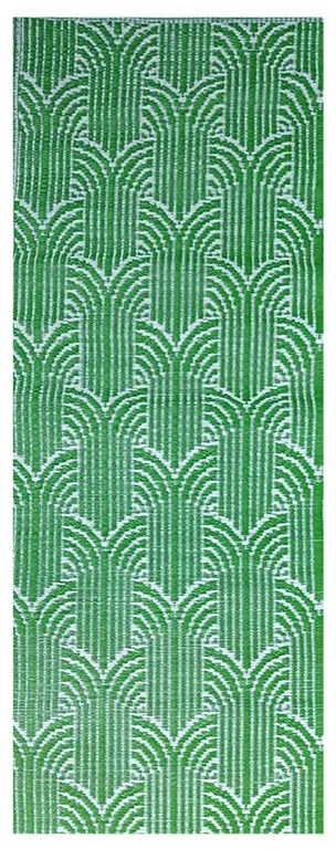 Art Deco mintás kétoldalú kültéri szőnyeg, 120 x 60 cm