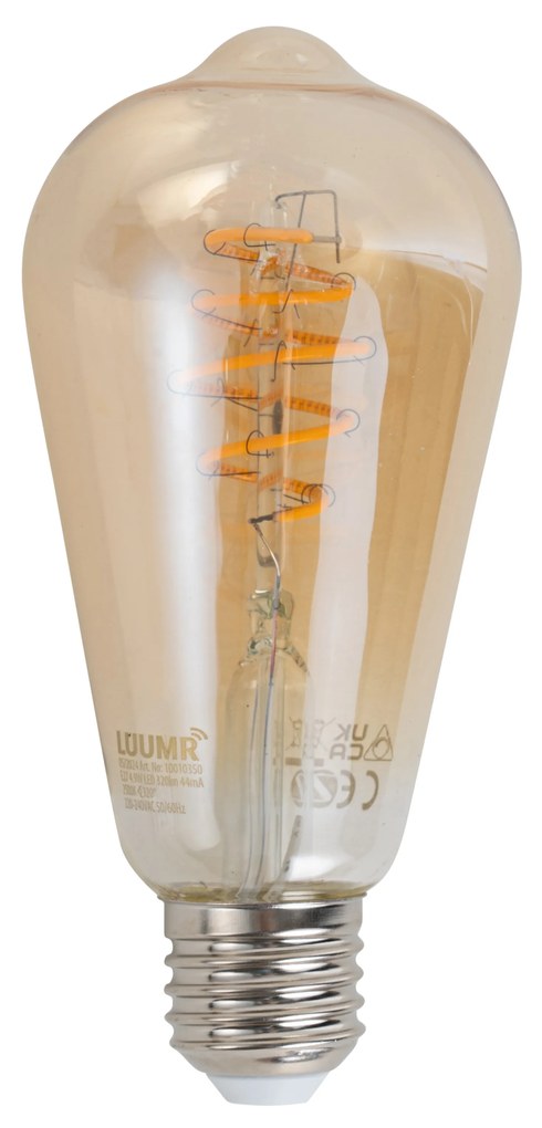 Okos E27 dimmelhető LED izzó ST64 borostyán 4.9W 320 lm 2500K Zigbee