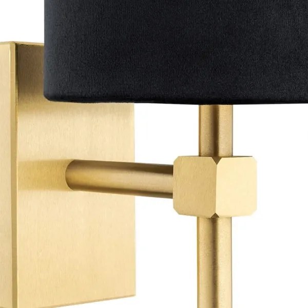 Argon 8035 - Fali lámpa ABRUZZO 1xE14/7W/230V sárgaréz/fekete