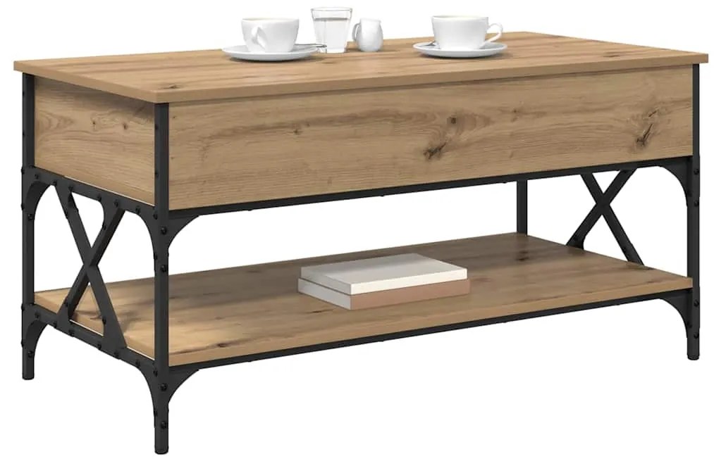 Dohányzóasztal Artisan tölgy 100 x 50 x 50 cm Faanyag