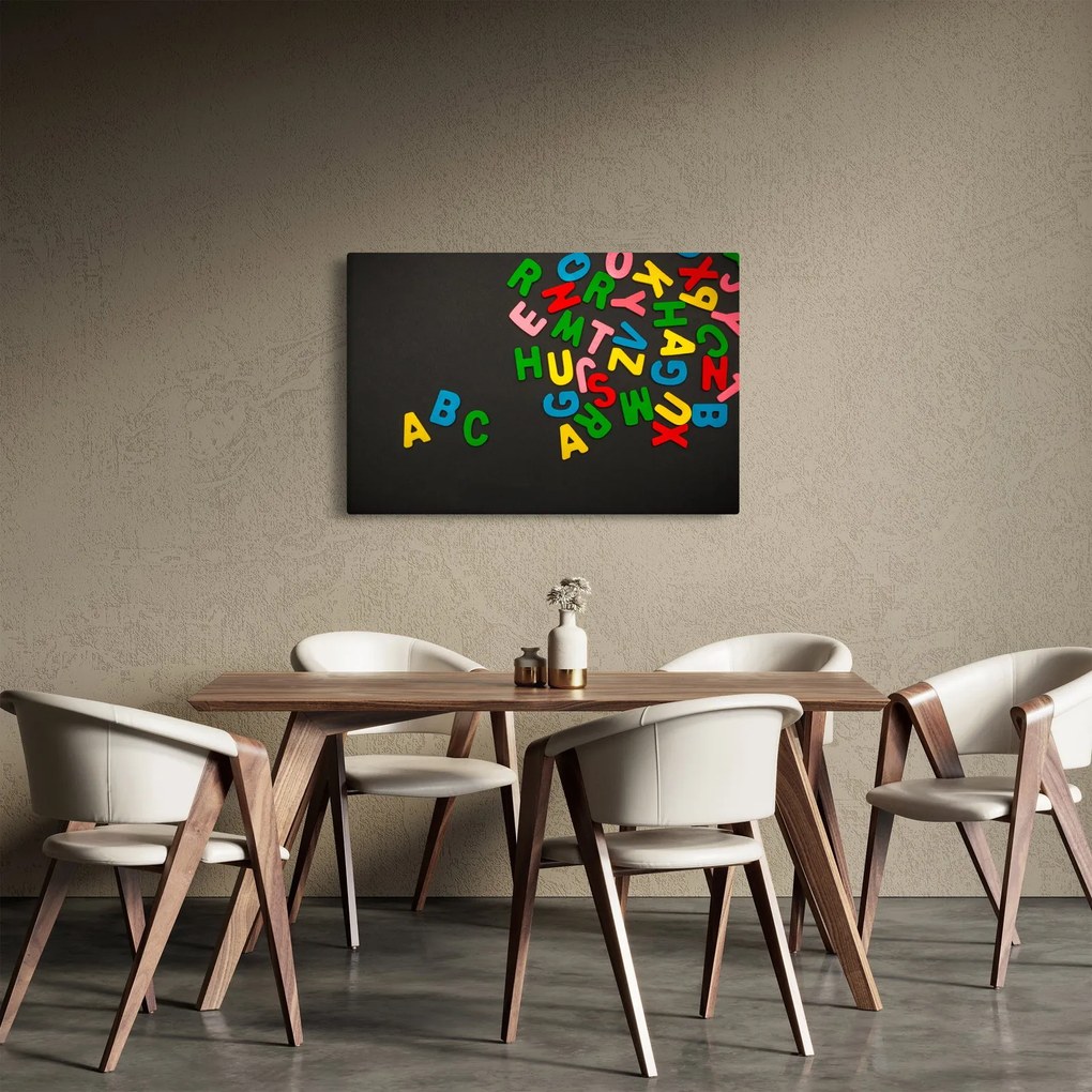 Kép - színes betűk (90x60 cm)