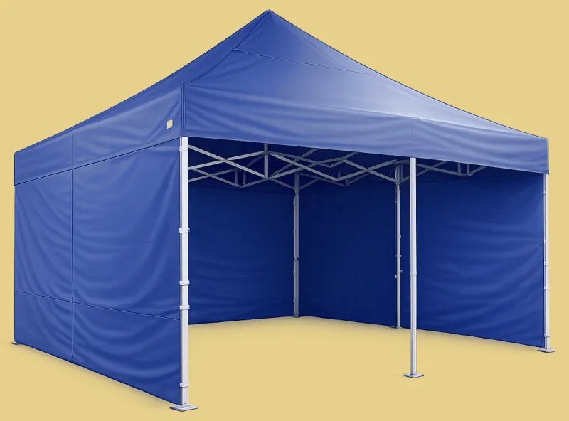Összecsukható sátor 5×5 m – alumínium hexagon profi, Kék